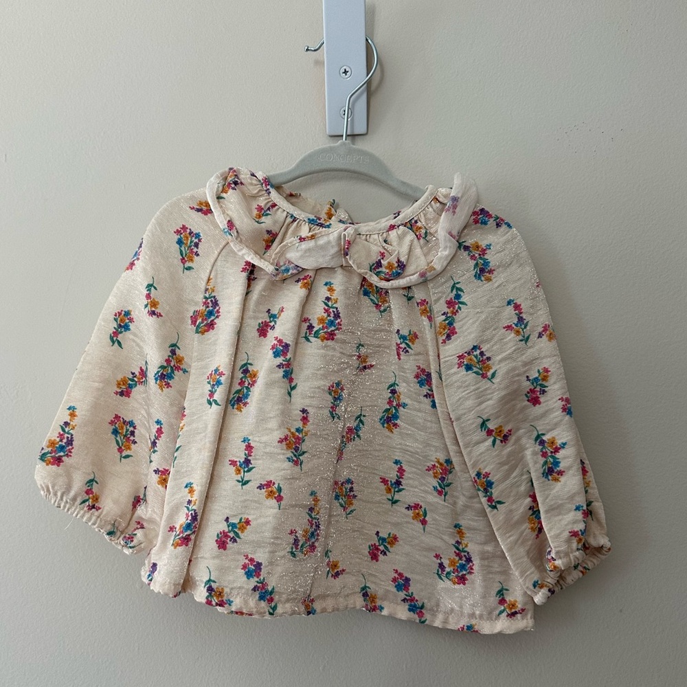 Floral ZARA Baby Girl Floral Blouse | NWT | Size 9-12m Kids Poncho